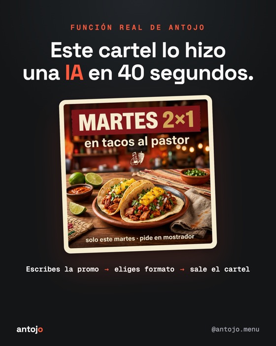 Publicación de Antojo en Instagram