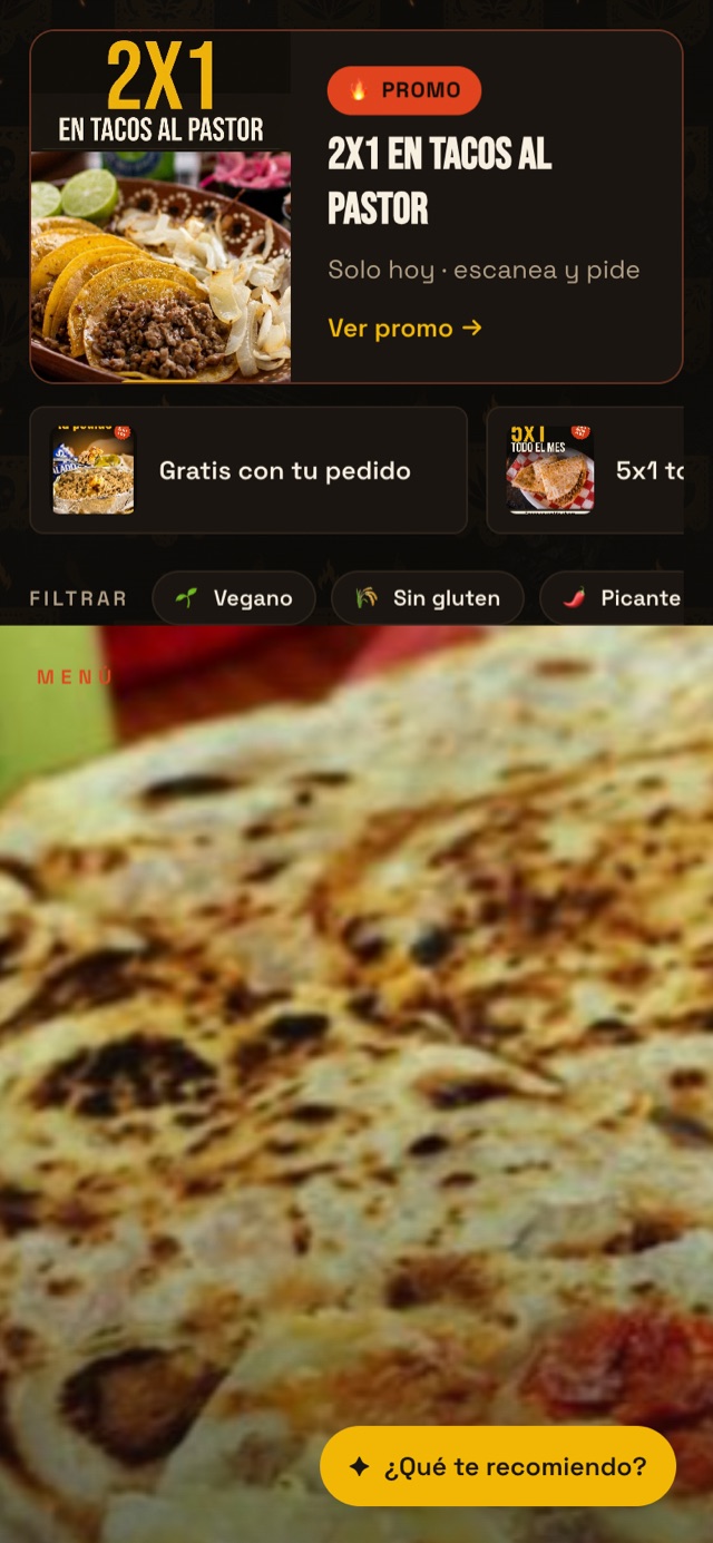 Menú digital de Los Gnzlz